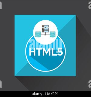 html5 language data base storage vector illustration eps 10 Stock Vector