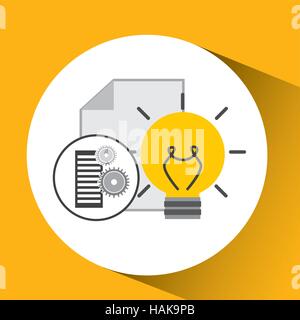 database setting document idea creativity vector illustration eps 10 Stock Vector