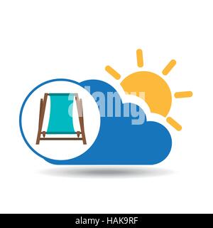 summer vacation design beach chair icon vector illustration eps 10 Stock Vector