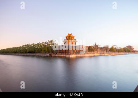 Watchtower, Forbidden City, Beijing, China Stock Photo