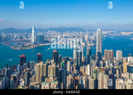 Hong Kong city view from peak Stock Photo