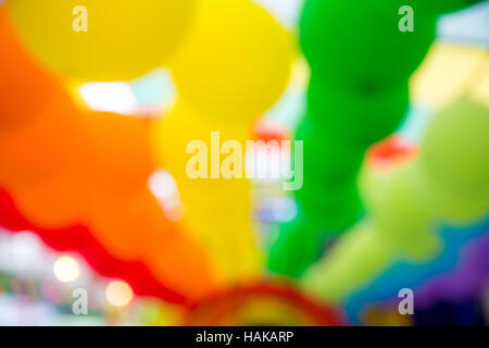 Colorful abstract blurs balloons background Stock Photo
