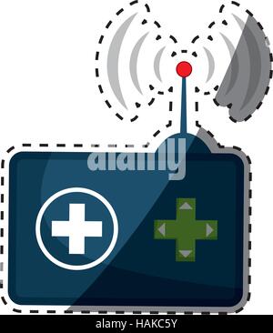 Drone robot technology icon vector illustration graphic design Stock Vector