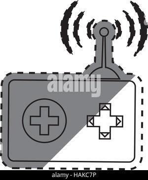 Drone robot technology icon vector illustration graphic design Stock Vector