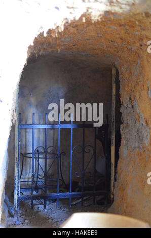 Urban Exploration in former World War II bunkers in Athens, Greece Stock Photo