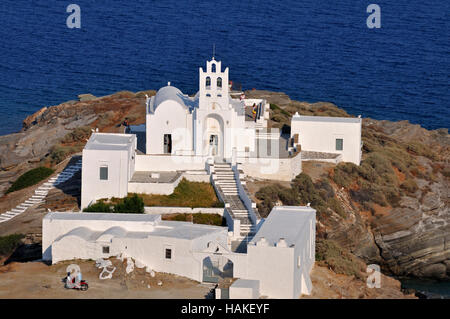 Chrisopigi monastery in Sifnos island, Greece Stock Photo