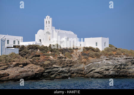 Chrisopigi monastery in Sifnos island, Greece Stock Photo