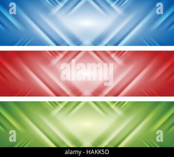 Bright banners with smooth stripes background. Abstract vector design illustration Stock Vector