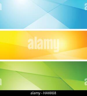 Abstract bright striped banners vector graphic design Stock Vector