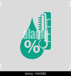 Humidity icon. Gray background with green. Vector illustration Stock ...