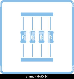 Resistor tape icon. Blue frame design. Vector illustration Stock Vector ...
