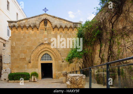 The Church of the Flagellation, near Via Dolorosa station 2, in the old city of Jerusalem, Israel Stock Photo