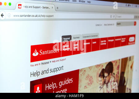 Santander Bank Online cyber security Stock Photo