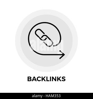 Backlinks Icon Vector. Flat icon isolated on the white background. Editable EPS file. Vector illustration. Stock Vector