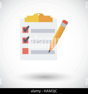 Clipboard with pen Stock Vector