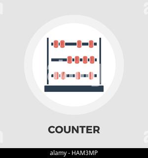 Abacus icon vector. Flat icon isolated on the white background. Editable EPS file. Vector illustration. Stock Vector