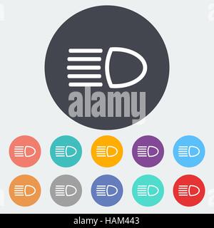 Headlight icon. Stock Vector