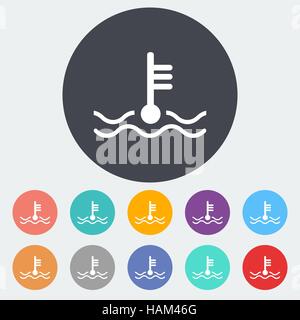 Icon of motor temperature. Stock Vector