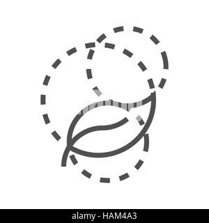 Logo Development Thin Line Vector Icon Isolated on the White Background. Stock Vector