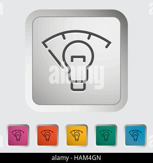 Car dashboard panel illumination. Single icon. Vector illustration. Stock Vector