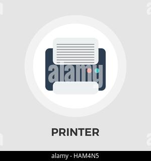 Printer icon vector. Flat icon isolated on the white background. Editable EPS file. Vector illustration. Stock Vector