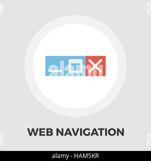 Web navigation icon vector. Flat icon isolated on the white background. Editable EPS file. Vector illustration. Stock Vector