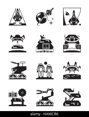 Space science expedition - vector illustration Stock Vector