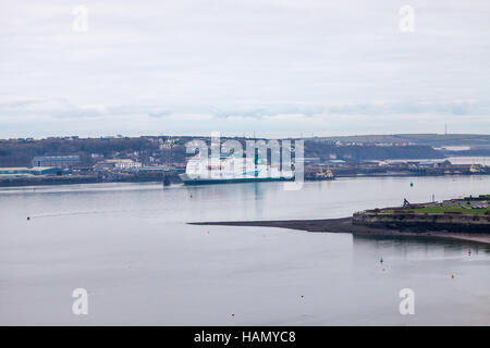 Pembroke, Wales, UK. 2nd Dec, 2016. The Irish ferry, Isle of Inishmore, reported a woman overboard this morning. A body has been found near Lawrenny on the Western Cleddau. Credit:  Derek Phillips/Alamy Live News Stock Photo