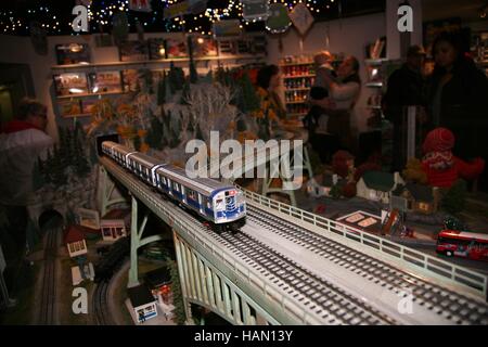 Transit Museum Holiday Train Show, New York, NY USA Stock Photo