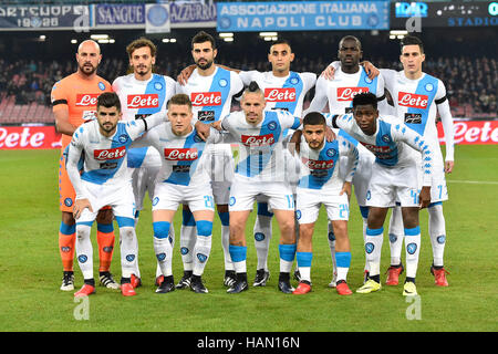 Naples, Italy. 02nd Dec, 2016. Napoli poses for pic before the Serie A TIM match between SSC Napoli and FC Internazionale at Stadio San Paolo on December 02 2016 in Naples, Italy. Credit:  marco iorio/Alamy Live News Stock Photo