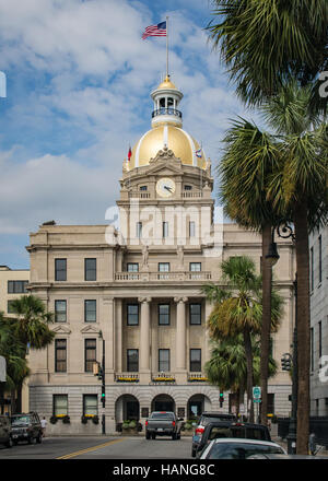 savannah georgia hall city dome gold alamy