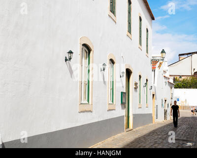 Street in the old town of Faro - Algarve region, Portugal Stock Photo