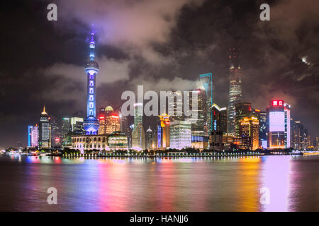 Shanghai, China city skyline of the Pudong Financial District Stock Photo