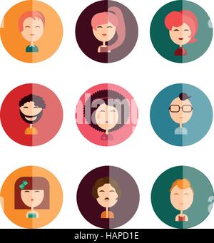 Great designed set of character Stock Vector