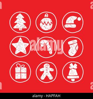 Christmas Icon Hand drawing Style Stock Vector