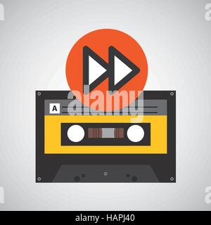forward music cassette tape vector illustration eps 10 Stock Vector