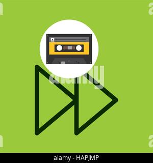 forward music cassette tape vector illustration eps 10 Stock Vector