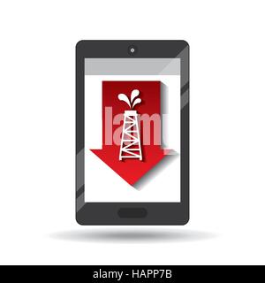 business oil smartphone price oil down vector illustration eps 10 Stock Vector