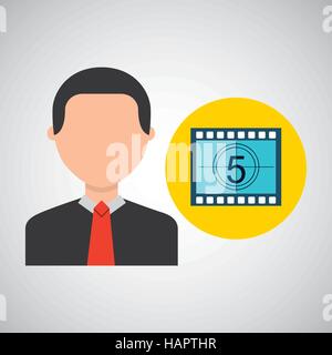 businessman movie countdown numbers icons vector illustration eps 10 Stock Vector