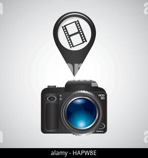 digital photo camera roll film vector illustration eps 10 Stock Vector