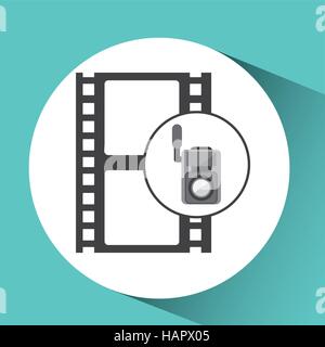 movie video camera strip film icon vector illustration eps 10 Stock Vector
