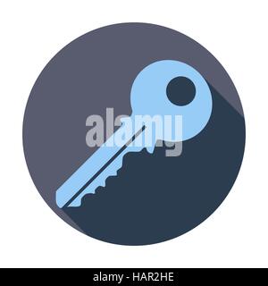 Key. Single flat color icon. Vector illustration. Stock Vector