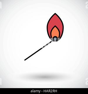 Match. Flat icon on the white background for web and mobile applications. Vector illustration. Stock Vector