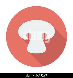 Mushroom. Single flat color icon. Vector illustration. Stock Vector