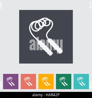 Skipping rope flat icon. Vector illustration. Stock Vector
