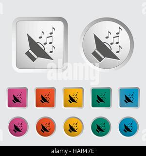 Icon of car speakers. Vector illustration. Stock Vector