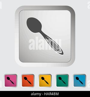 Spoon. Single icon. Vector illustration.. Stock Vector