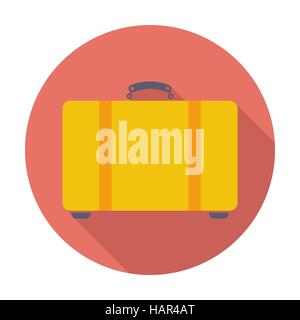 Suitecase. Single flat color icon. Vector illustration. Stock Vector