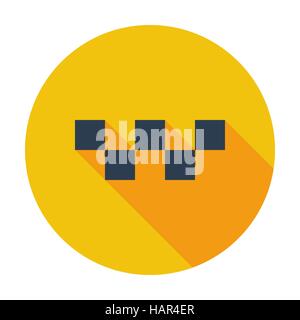 Taxi. Single flat color icon. Vector illustration. Stock Vector