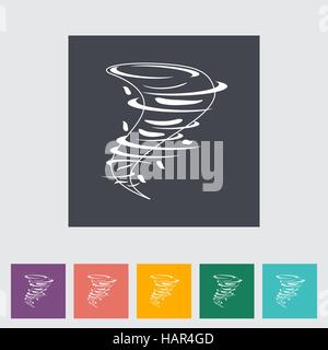 Tornado flat icon. Vector illustration EPS. Stock Vector
